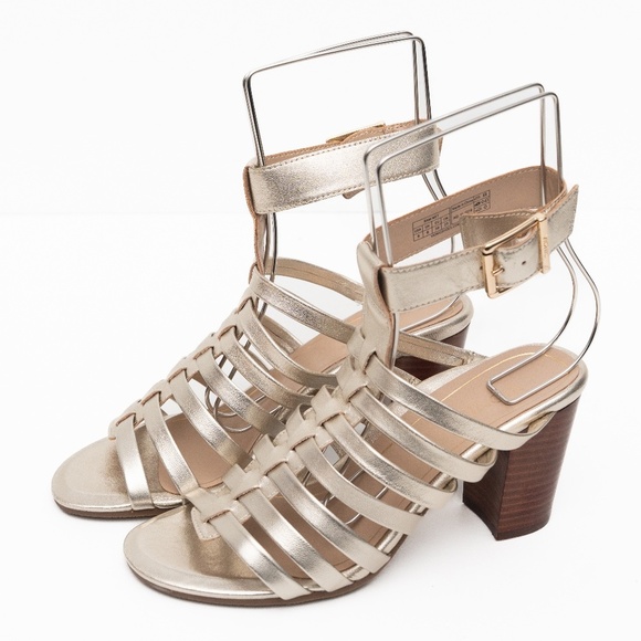Vionic -  Sami Metallic Champagne Gold Heels - Picture 2 of 12